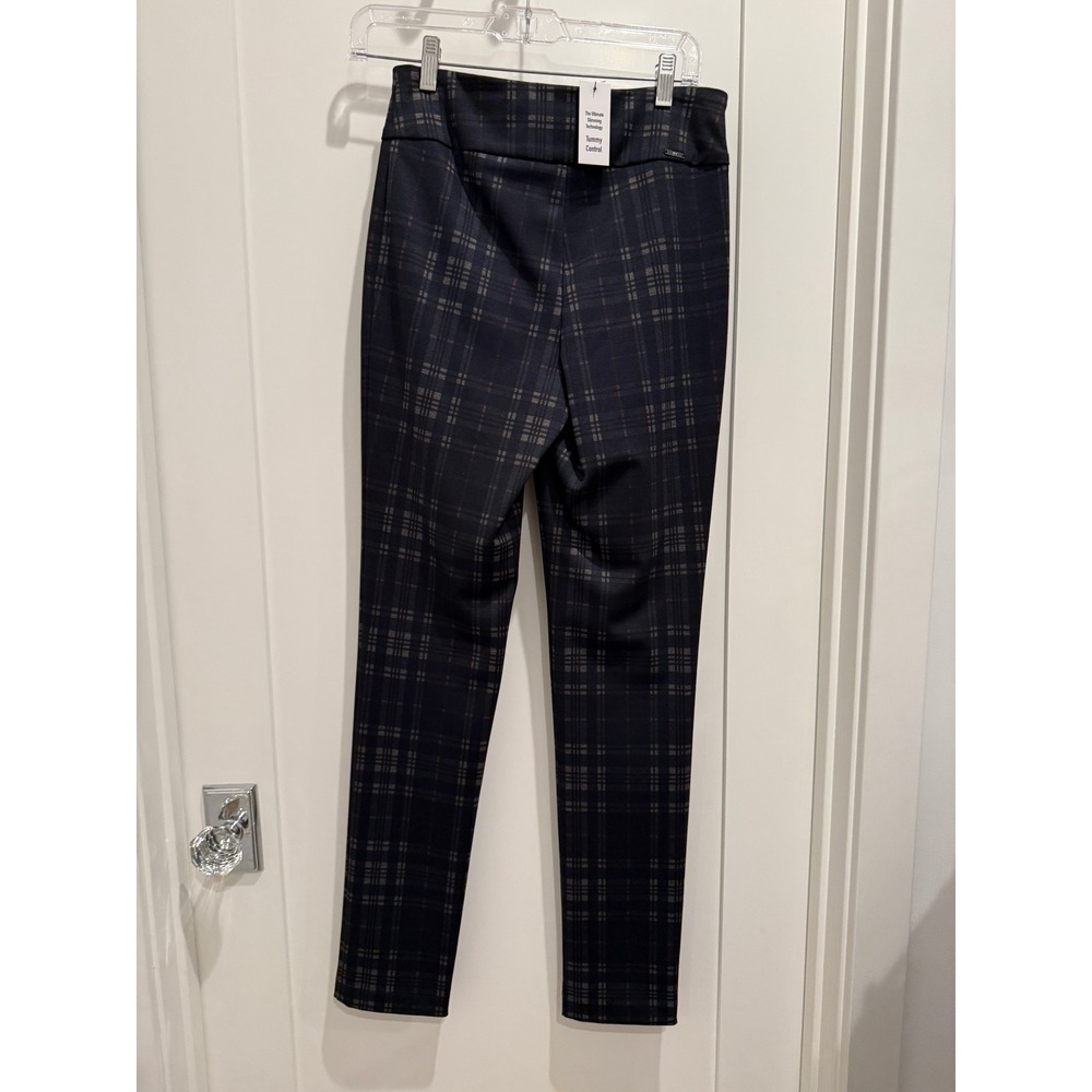 UP! Stretch Plaid Slim Pants – Size 0 – Built-In Tummy Control – NWT - Picture 3 of 5